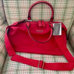 Guess Red Crossbody Bag with Gold Hardware